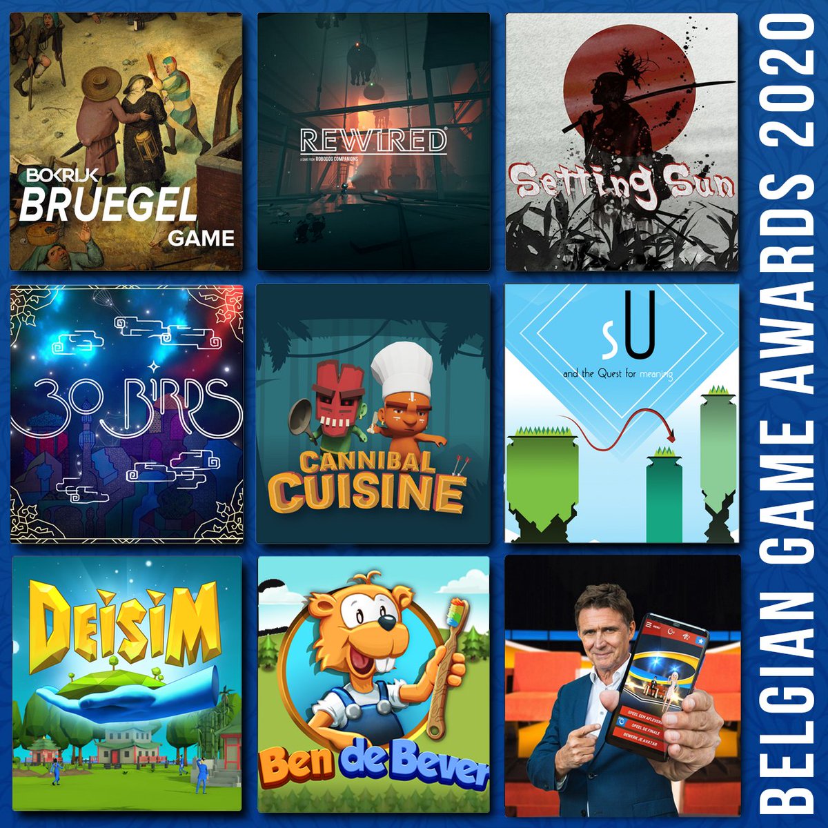 Looks like we'll have another great #BelgianGameAwards show! We already have 46 submitted Games &amp; Studios.

Check them out here:
🏆 awards.belgiangames.be 🏆 

For everyone who wants to attend the #BGA20 show: 
Don't forget to get your tickets. Seats ARE limited!