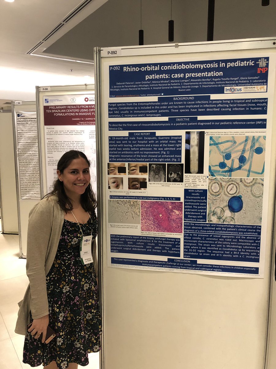infectotuits's tweet photo. Fe de erratas es conidiobolomycosis y aca conocimos a @debpalacios87
Un gusto conocerla!!! #infocus2019 https://t.co/XHJ2tDUwfk