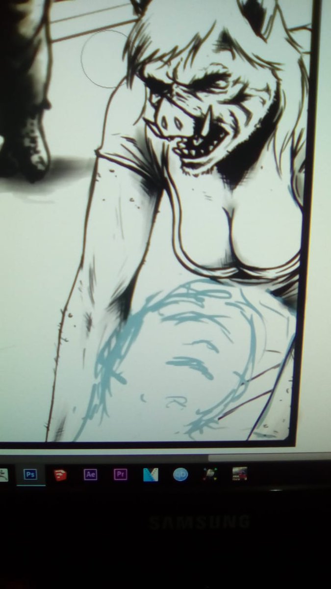 legacyageless's tweet photo. Hmm @Wetmovie what could be going on here??? #anhourtokill #hoghunters #horrorart #hogs #artist #comic #books #drawing #indiecomics #digitalart #sketch #scary #sexy #movies #comicbook #WritingCommunity #nerd #YouTube #Creative #collector #cool #INKED #ComingSoon https://t.co/uTjHcTTRt0