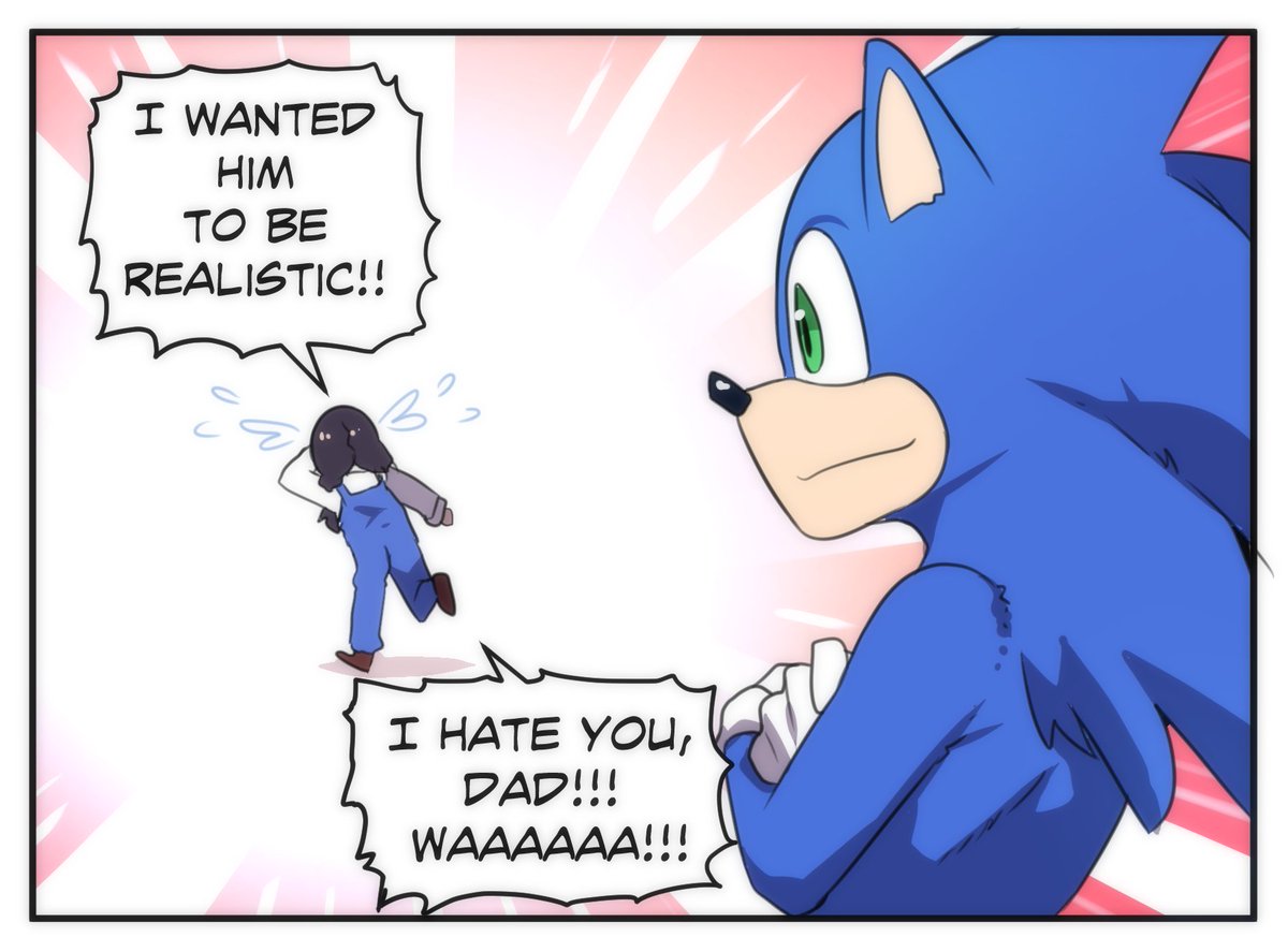 I wrote a comic about the new Sonic design! 