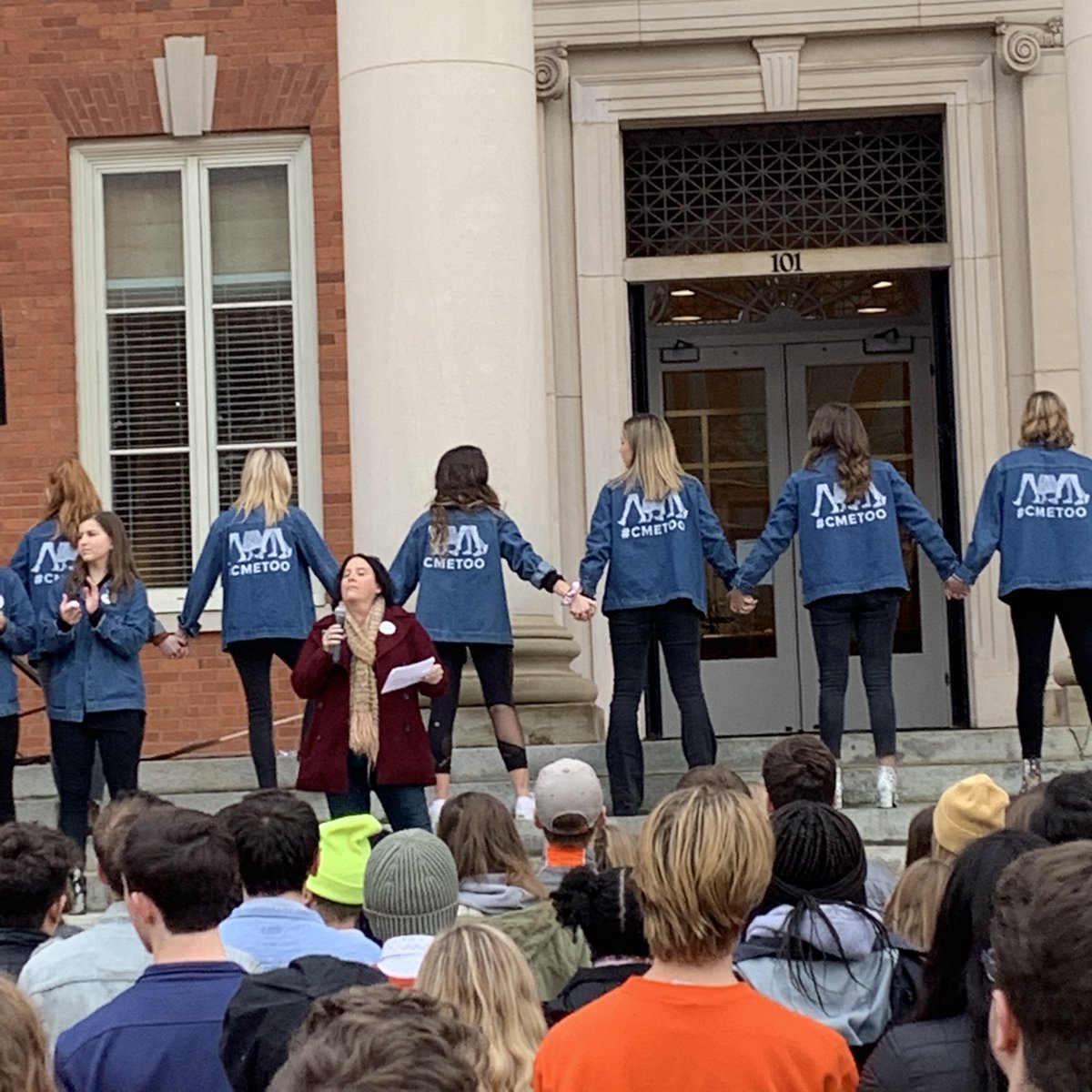 ThatJBF's tweet photo. #Cmetoo comes to @ClemsonPrez office. Anyone’s home? https://t.co/JRcdLB6yRe