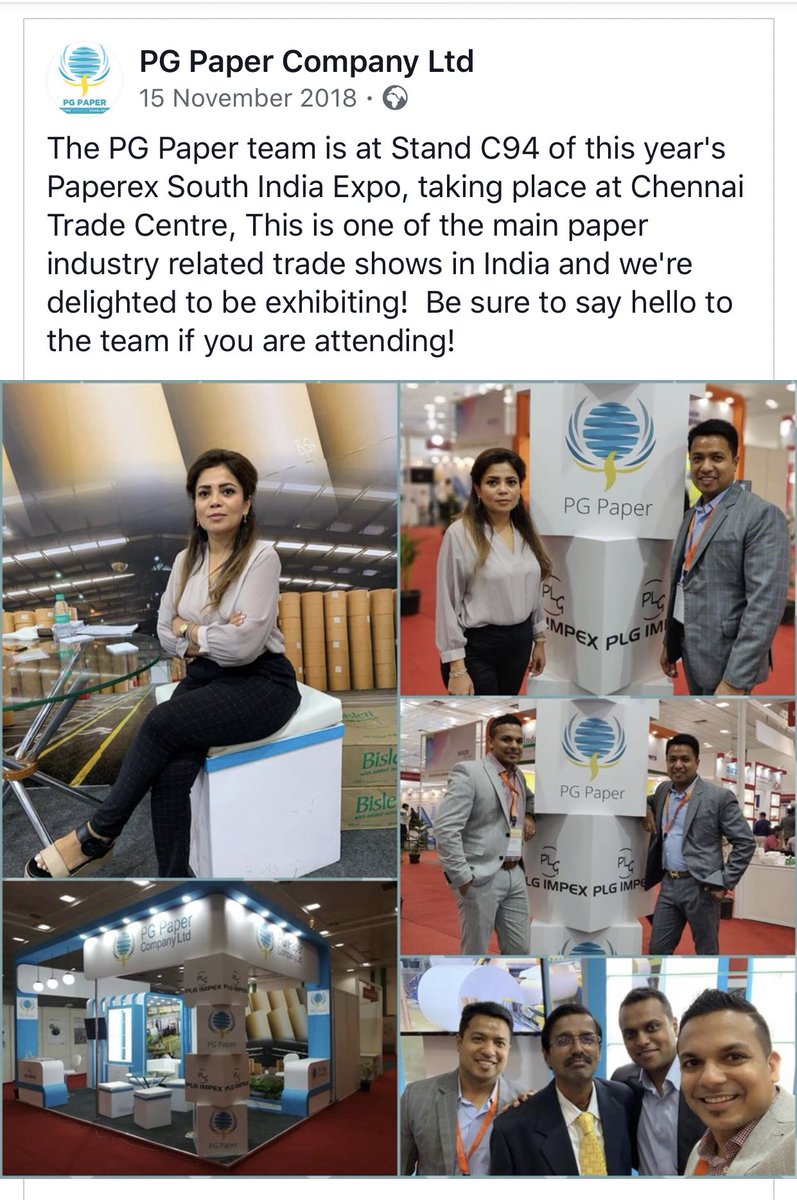 charlesmp05's tweet photo. It’s that time of year again! And this time we are coming to see you in Delhi. Paperex, 3-6 December 2019. Stand No. 3056. @PGpaperLtd #papertalks #paperex #paperconference and #exhibitions https://t.co/6YCPbejSoJ