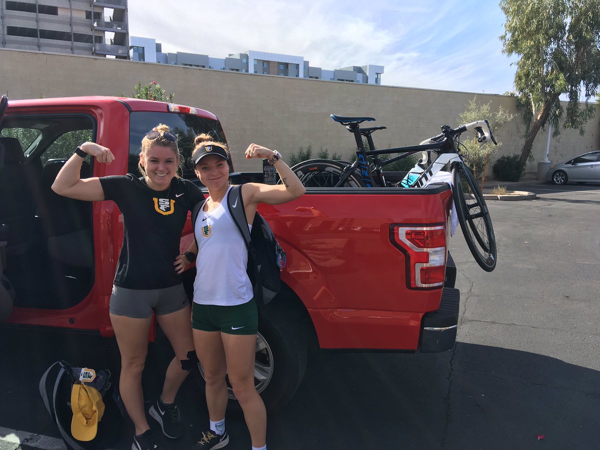 USFDonsAP's tweet photo. @USFTriathlon getting physically, mentally, and emotionally ready for the 2019 National Championships in Tempe, AZ. #GoDons https://t.co/ChBPojWDsl