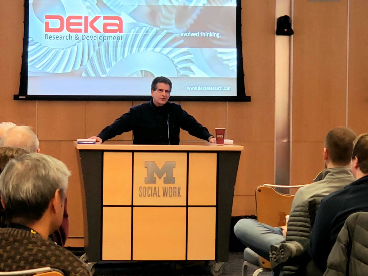 LaurenSlagter's tweet image. &quot;Appropriate technologies developed properly have the undeniable effect over time of improving the quality of life for anyone who has access to that technology&quot; - Dean Kamen, founder of Deka &amp;amp; @FIRSTweets, at today&apos;s #PovertySolutions talk hosted w/ @UMengineering
