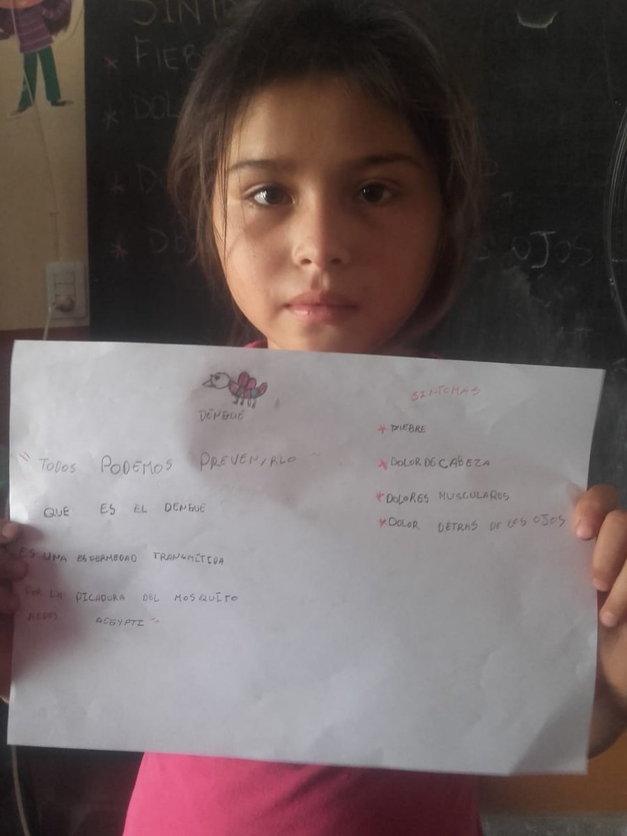 Esc. Virgen de Luján N*4.110 
Los niños trabajan para informar a su familia
#TodosContraElDengue