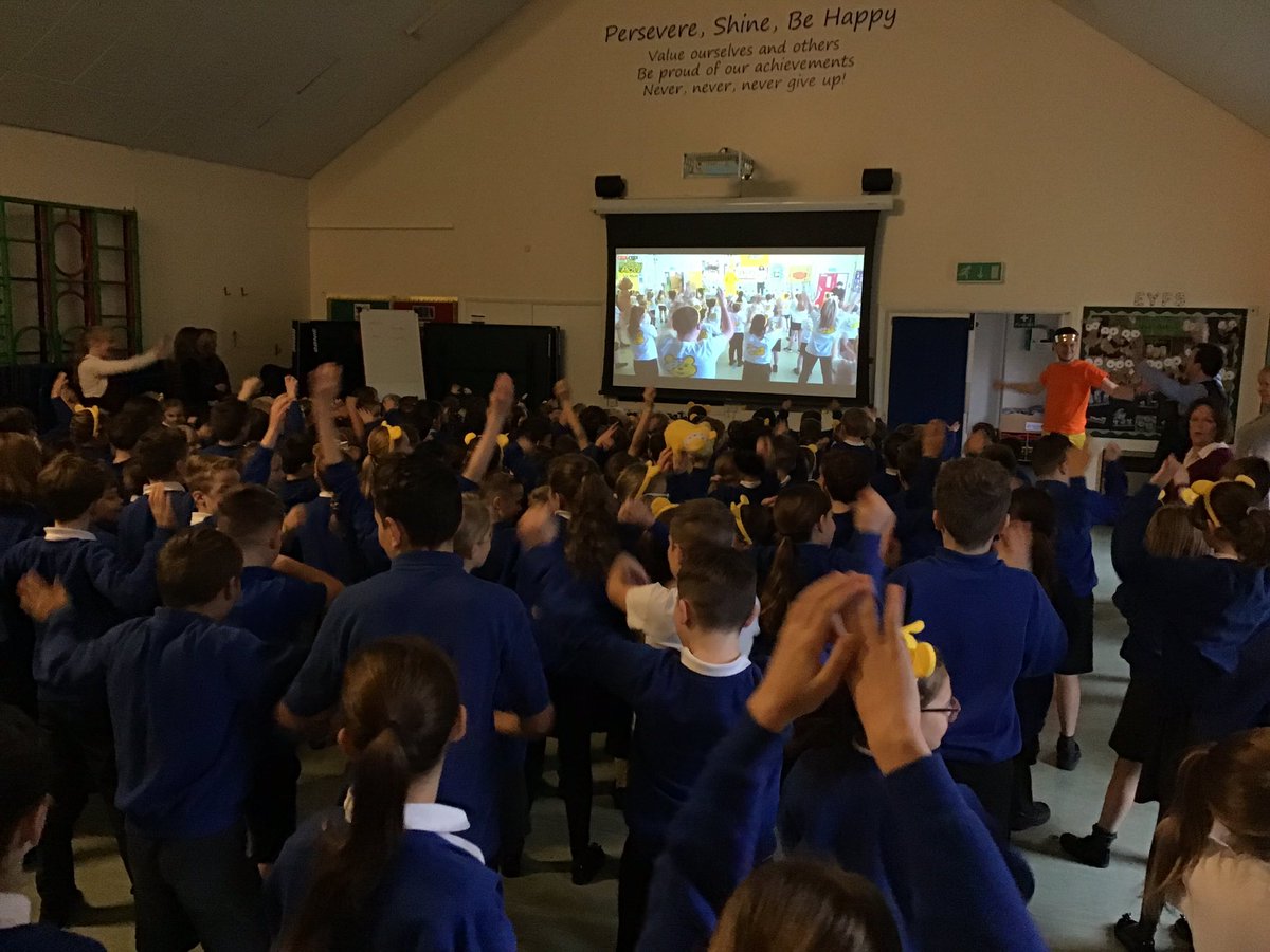 ExningPrimary's tweet photo. All children &amp; staff joined in with Joe Wicks and Pudsey for the @BBCCiN Big Morning Move #ChildrenInNeed 2019 https://t.co/QyV90dnMYo