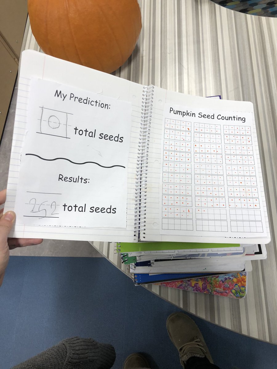 The next thing we did today was predict how many seeds we think are in the pumpkin! Then we counted the seeds and and showed them on tens frames. We finished by writing the total <a href="/WESchools/">Willoughby-Eastlake City Schools</a> <a href="/LongfellowElem3/">Longfellow Elementary School</a> <a href="/MsWatsonAP/">Megan Watson</a> <a href="/KarenPasquale/">Karen Pasquale</a>