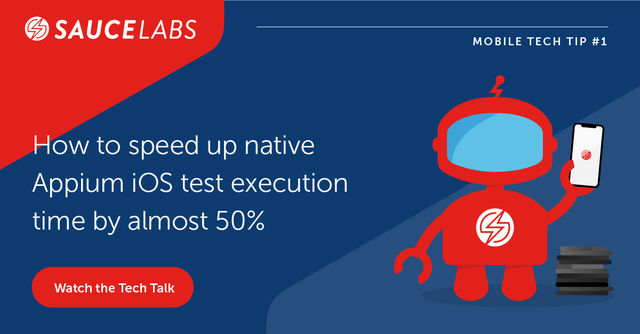 saucelabs's tweet image. In this video, @wswebcreation explains how to speed up native #Appium iOS test execution time by almost 50%. #MobileTechTips ow.ly/5Vys50xc5QZ