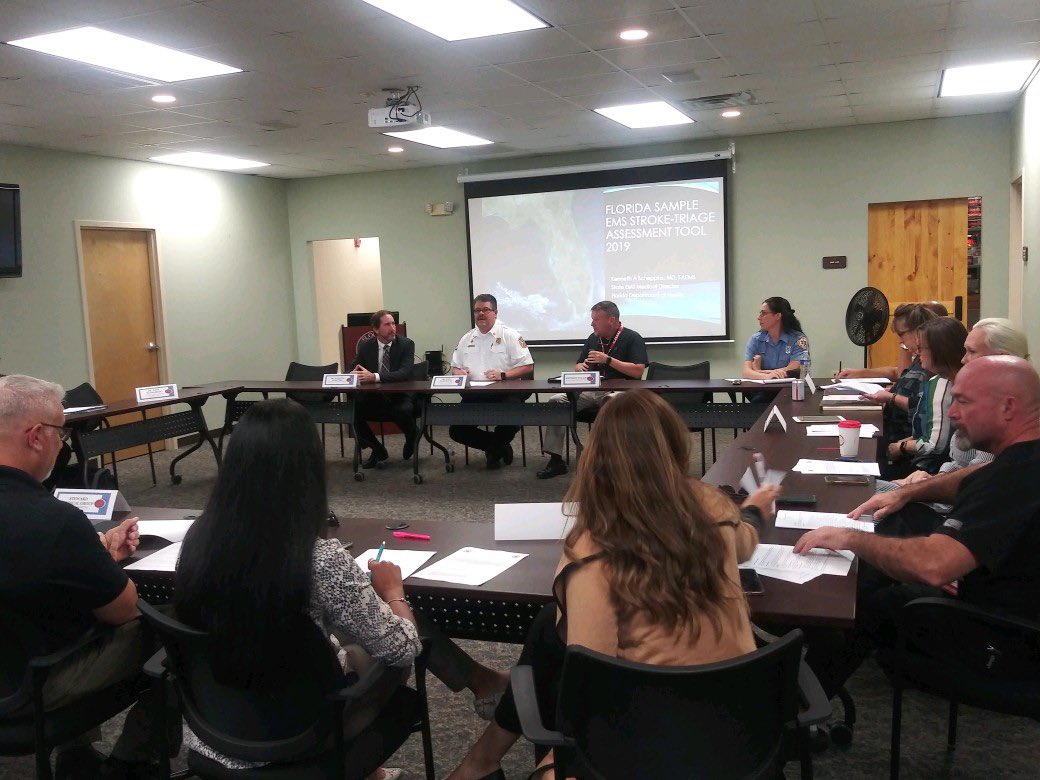 EMSOfficer's tweet photo. It was an honor to spend the day with,Dr. Scheppke, State of Florida EMS Medical Director. He presented EMS related topics during our EMS-ED meeting & visited our dispatch center. Thank you, Dr. Scheppke! #EMS #Leadership #FLEMS #EMSOfficer #LeanSixSigma #Collaboration #ThankYou https://t.co/Z4urN7VA54