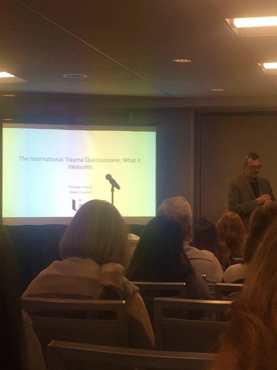 Prof Mark Shevlin presents a new measure the International Trauma Questionnaire for @icd11 ptsd and complex ptsd  #istss2019