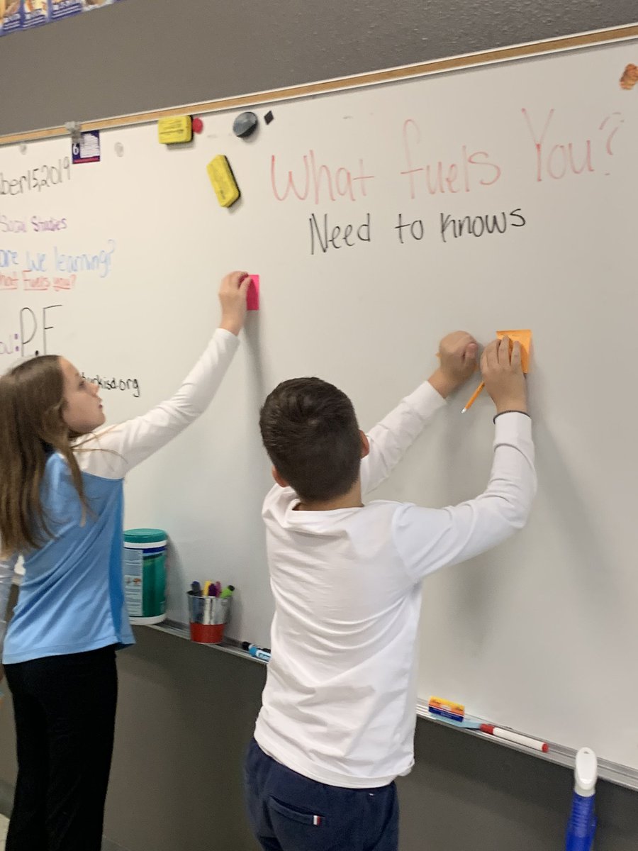 TeacherMrsBanks's tweet photo. Launched a science #PBL today! “What Fuels You?” I love seeing their “Need to knows” before we officially dive into the project!
#bisdstem @ToweresB @burkburnettisd https://t.co/9GE6BFBRpV