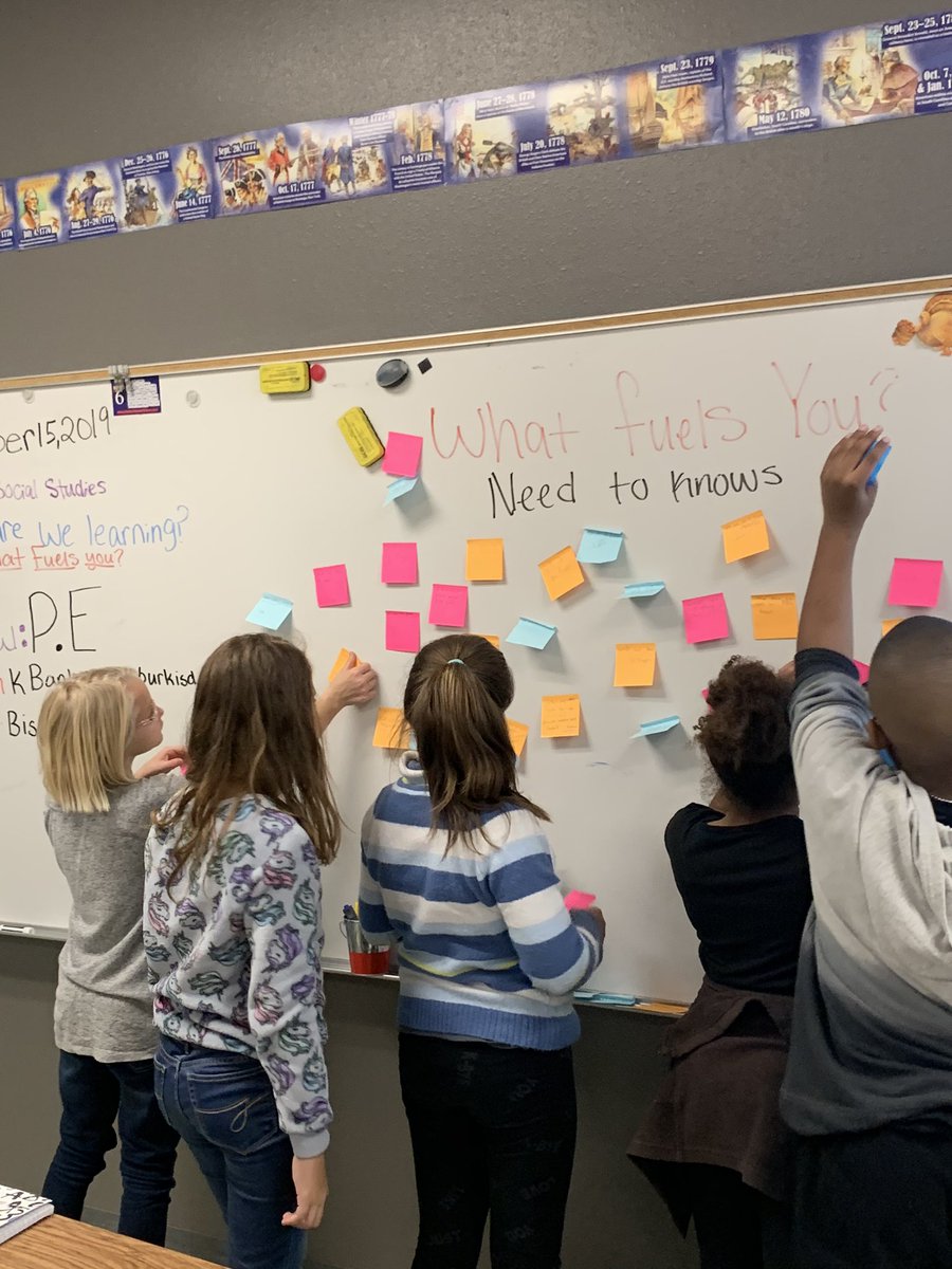 TeacherMrsBanks's tweet photo. Launched a science #PBL today! “What Fuels You?” I love seeing their “Need to knows” before we officially dive into the project!
#bisdstem @ToweresB @burkburnettisd https://t.co/9GE6BFBRpV