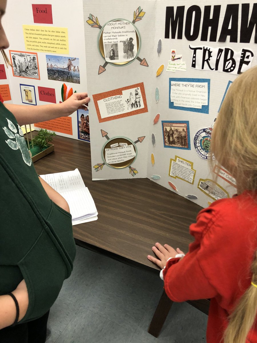 The Sobol Stars learning and sharing their Native American projects with some talented 4th graders! <a href="/TimbercrestElem/">Timbercrest Elementary School</a>