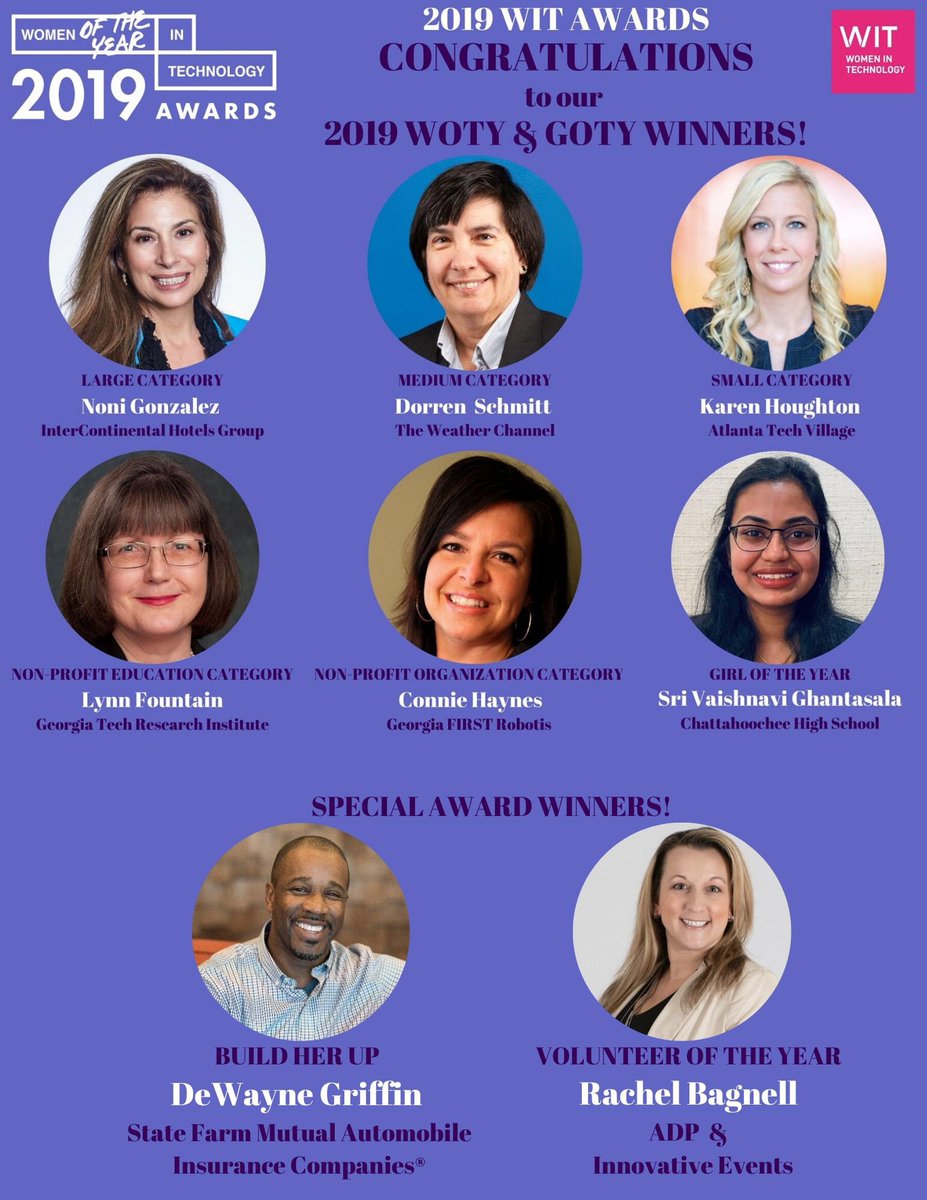 witgeorgia's tweet photo. #WITAwards2019 was truly a night to celebrate. The energy in the room was incredible. WIT is so happy for all the Winners honored during the awards ceremony!

#empowerSTEAM #witgeorgia https://t.co/eoCUAgR2rM