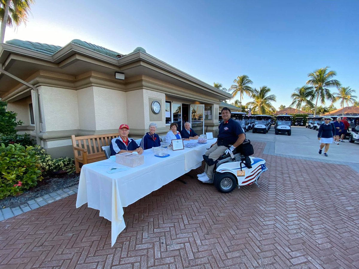 USGOLFTEACHERS's tweet photo. USGTF member Anthony Netto and his Stand Up and Play Foundation celebrated this past Veteranโs Day on the green with several Wounded Warriors at the Legends Golf and Country Club in Ft Myers, Florida. #usgtf #standupandplay #supportourveterans #golfteachingprofessionals https://t.co/cylMSUEOsP