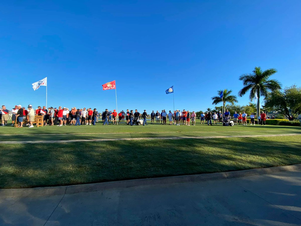USGOLFTEACHERS's tweet photo. USGTF member Anthony Netto and his Stand Up and Play Foundation celebrated this past Veteranโs Day on the green with several Wounded Warriors at the Legends Golf and Country Club in Ft Myers, Florida. #usgtf #standupandplay #supportourveterans #golfteachingprofessionals https://t.co/cylMSUEOsP