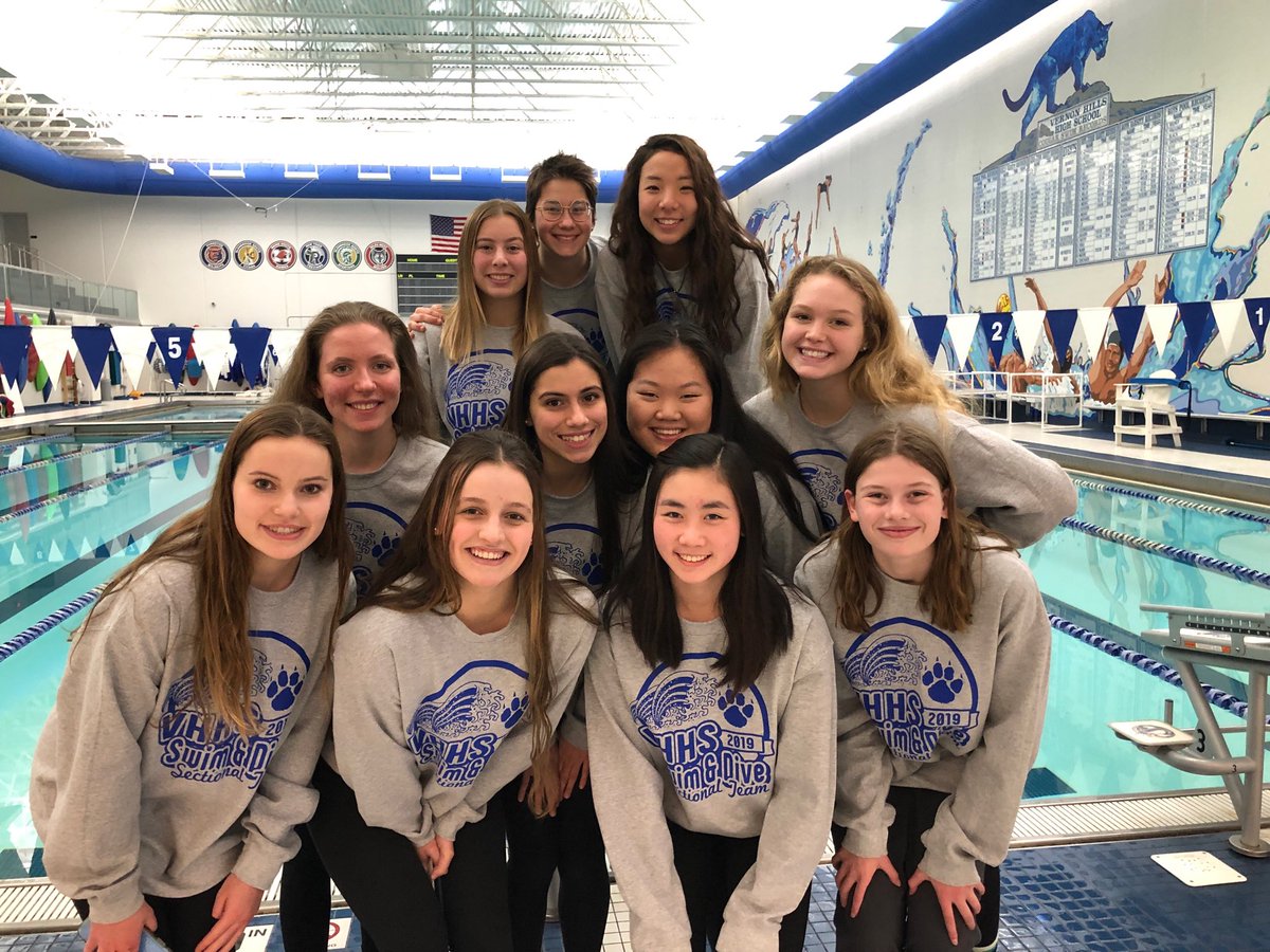 VHSwimDive's tweet photo. Let the games begin! Sectionals tomorrow at Highland Park. Go Cougars! https://t.co/wUZPlPIgsy