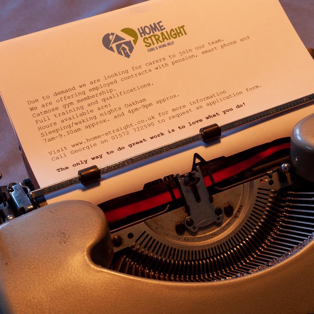 Great response to our recruitment ads. 4 interviews arranged for next week. #homecare #Rutland #jobs