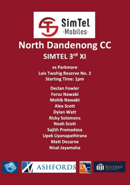 NorthDandyCC's tweet photo. Simtel Mobiles 3rd XI vs Parkmore CC #MaroonToTheBone https://t.co/TDvY6aCaJP