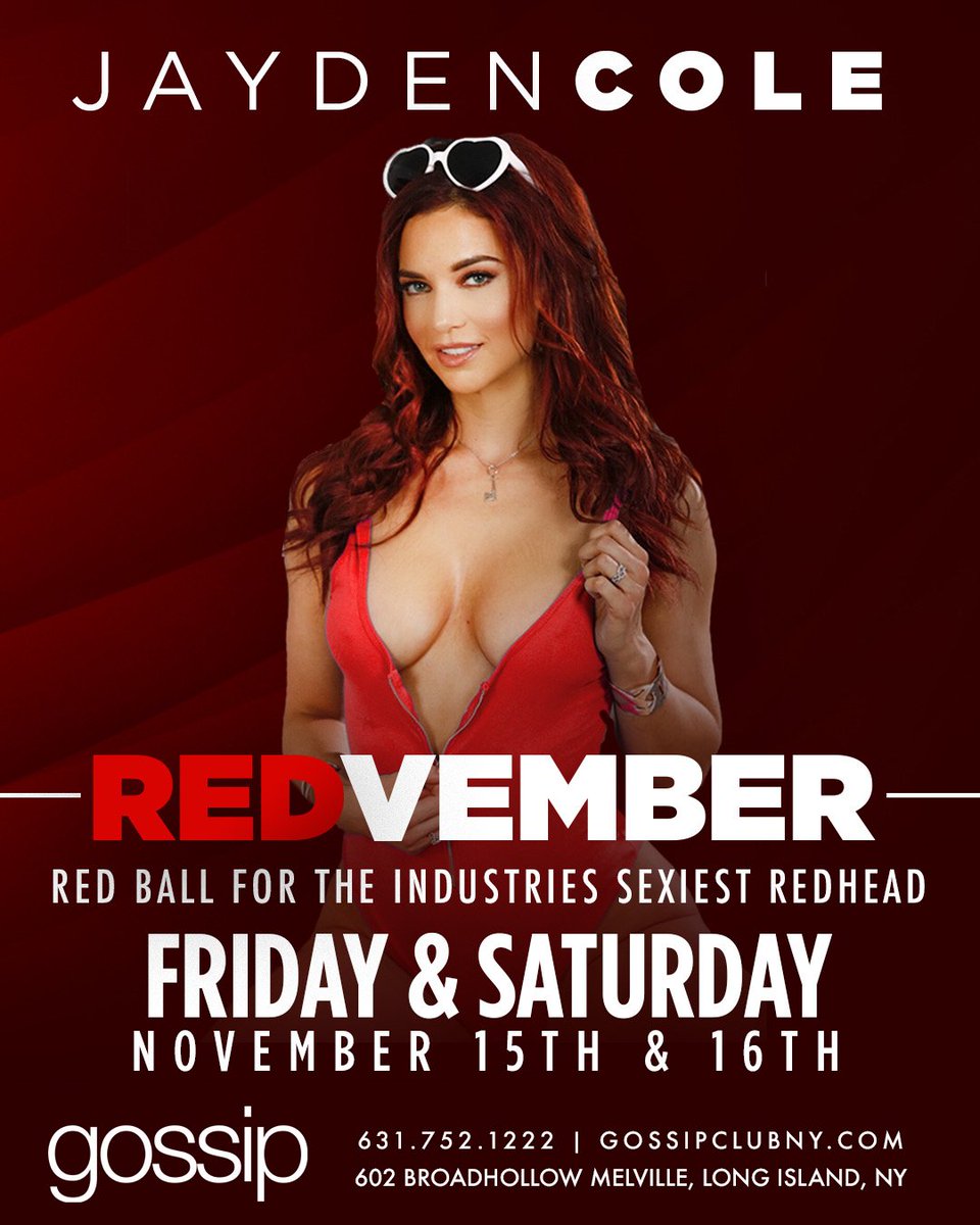 GossipLI's tweet photo. DO NOT MISS REDVEMBER FEATURING JAYDEN COLE
TONIGHT AT GOSSIP https://t.co/tNaH7RsmTQ