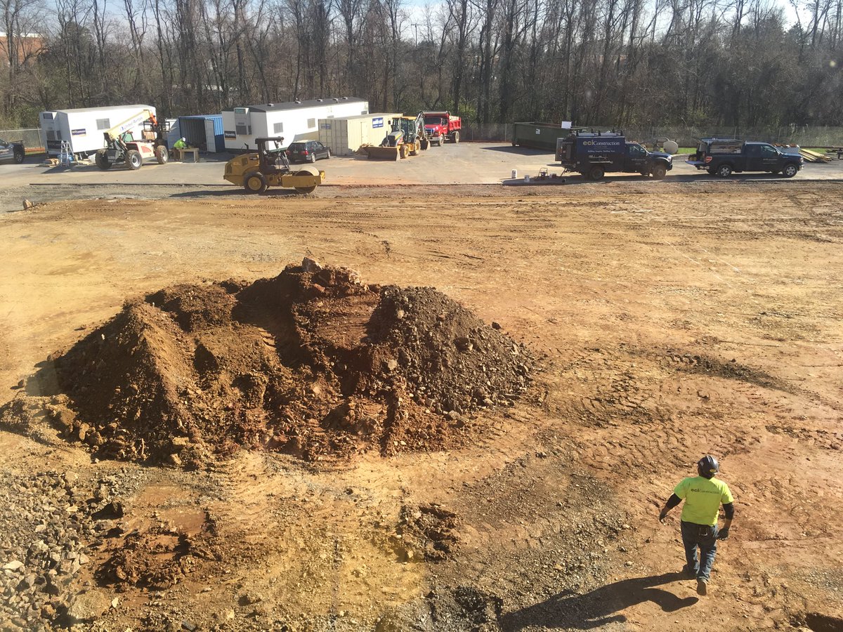 Pretty exciting to see the new addition being built on to our school, including the new gym! They’ve got dirt right in the middle of it.