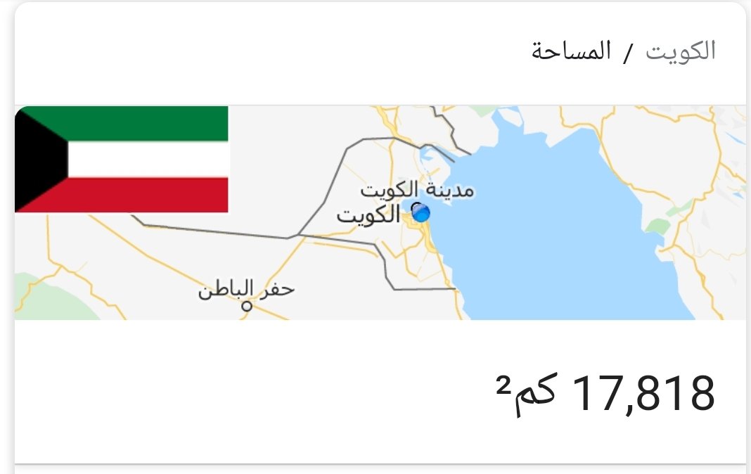 الكويت مساحه نشأة دولة