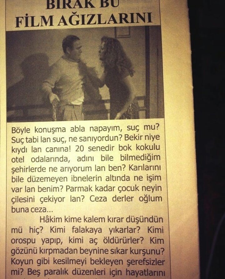 bekir niye kıydı lan canına