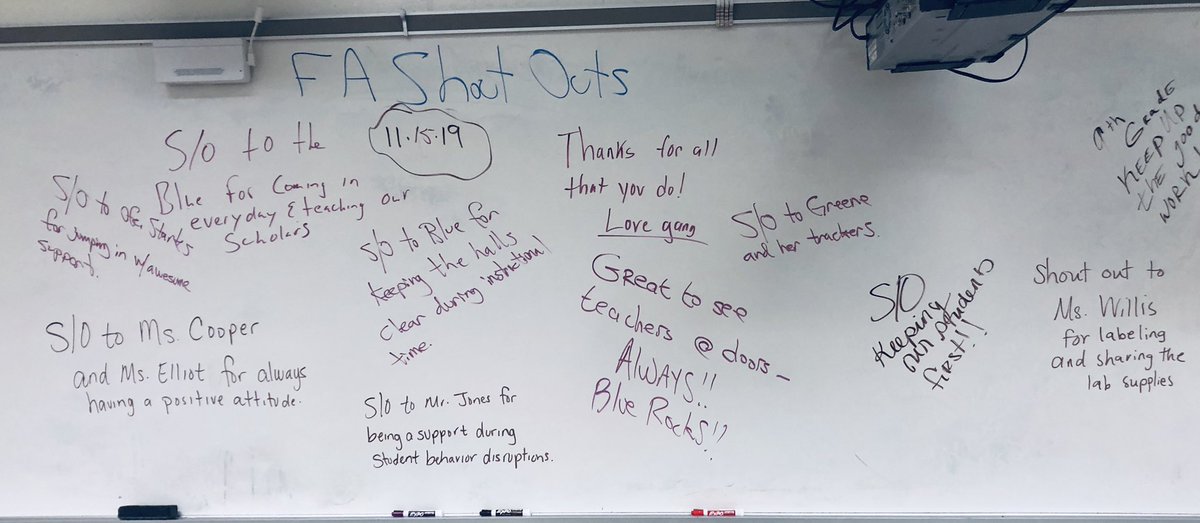 Freshman Academy Friday Shout outs are the best!