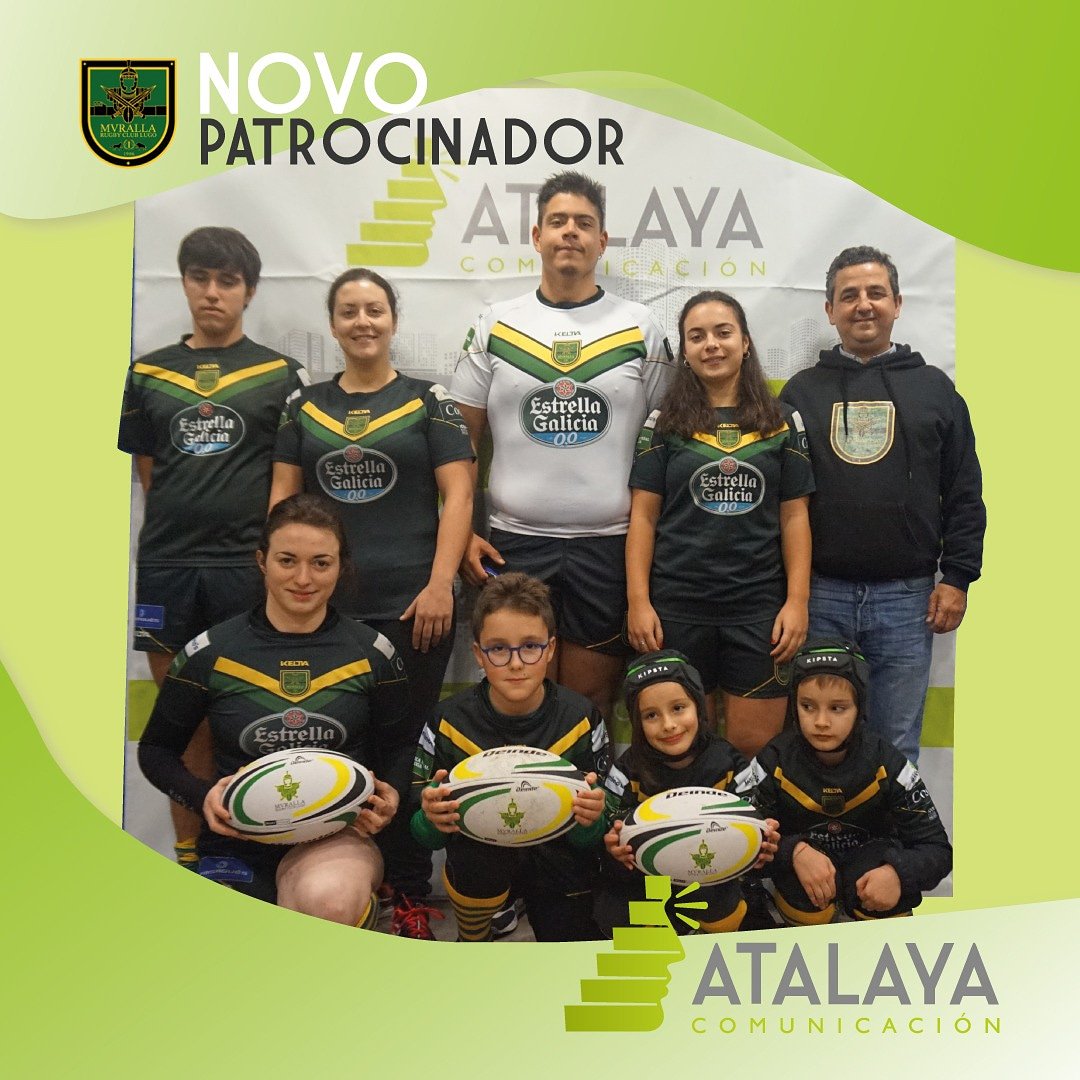 MurallaRugby's tweet photo. Loitar en #equipo é o que nos fai superarnos e seguir avanzando cada día. Complementar #forzas é o espírito que nos define e hoxe queremos presentar a unha nova fichaxe: a axencia de #comunicación lucense @AtalayaComunica convértese no noso novo #patrocinador! https://t.co/n6wIHwyyXt