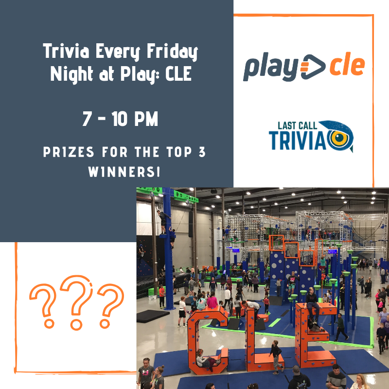 playcle216's tweet photo. Our first trivia night with @lastcalltrivia starts tonight at 7 PM! It's FREE to play! The top 3 winners receive gift cards! RT and tell us who you are bringing! πβ
#PlayCLE #TriviaNight #LastCallTrivia #FridayNightTrivia #CLE #Cleveland https://t.co/tiwXzRfp82