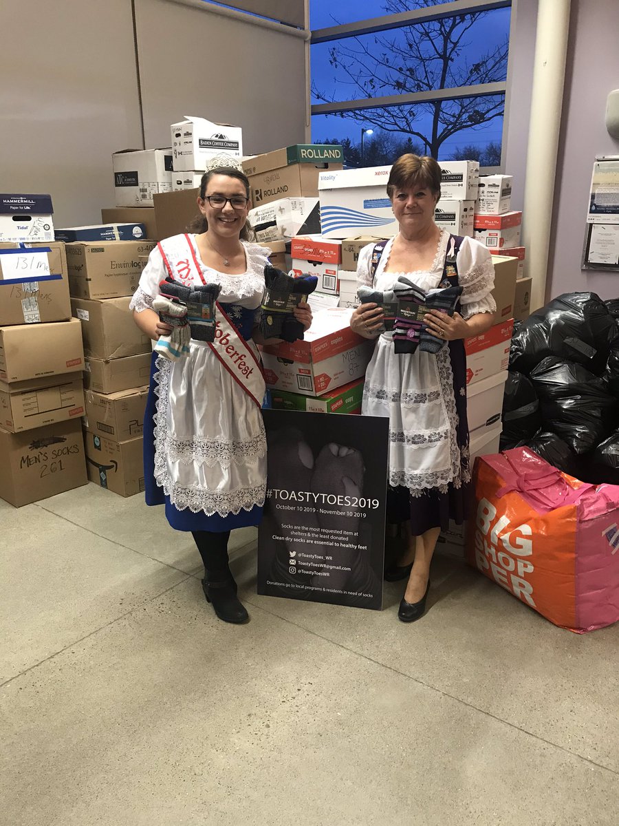 Thank you @KW_MissOktober for stopping by and delivering socks! 
#ToastyToes2019 
#CommunityCollectionDay