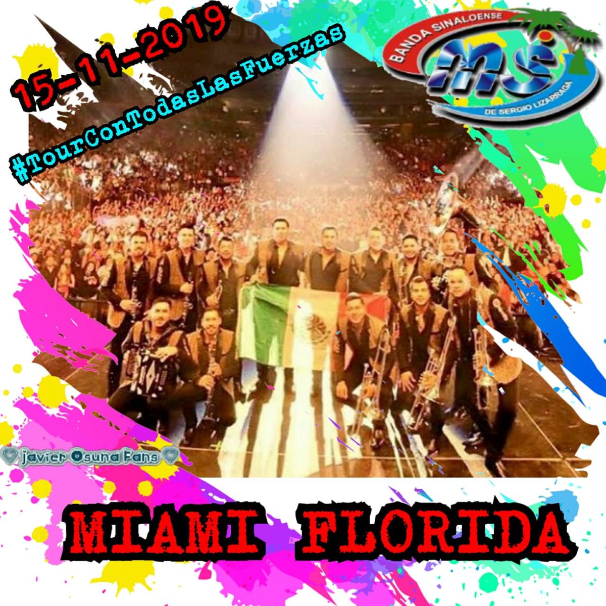 J0895's tweet photo. 🌀 15 DE NOVIEMBRE 🌀
Llega la banda más grande de México y más taquillera delr momento el fenómeno de las dos letras a 
🤠🤠 MIAMI FLORIDA🤠🤠
 asiste y vive la hermosa experiencia
 #NoElegiConocerte 💜
#ParteDeMiPorte
@chirasms 🎤
@BANDA_MS ❤
@LizosMusic 🎵
@javierosunafans https://t.co/MXvJNM2fWf