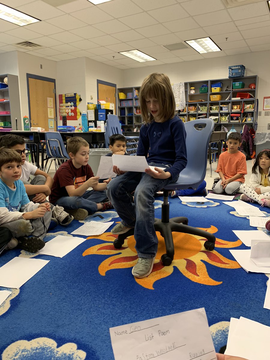 MrsNortonBMES's tweet photo. Author’s circle to share and celebrate our list poems about the people, plants, and animals of the forest!  #2ndgradepawsomepoets https://t.co/c0k6mEcw7g