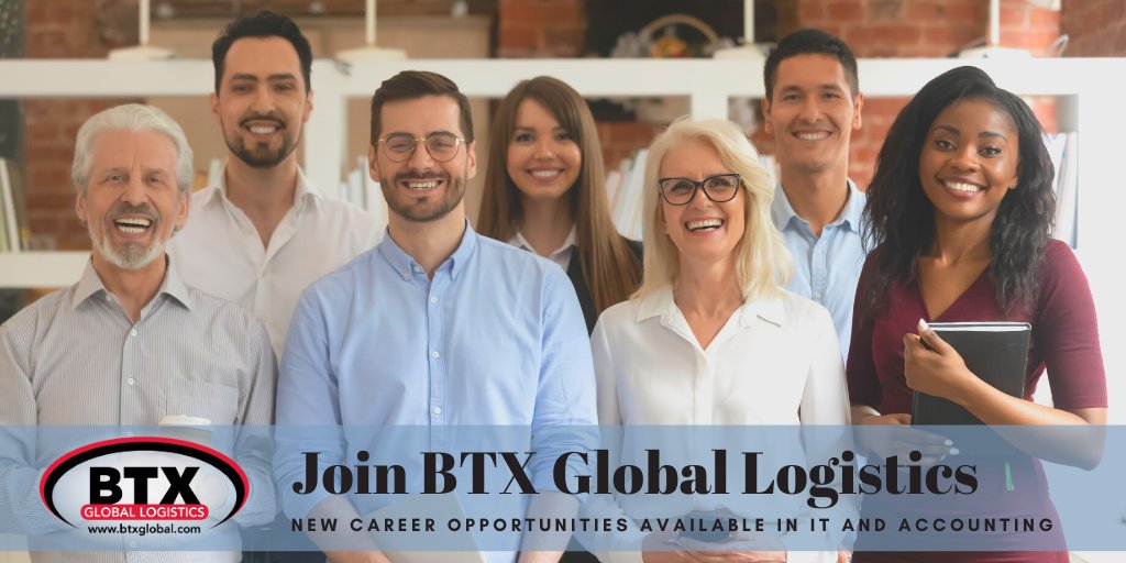 BTXGlobal's tweet photo. #CareerAlert: BTX is looking for new members to join our IT and Accounting teams. Click to see if our career opportunities are a good fit for you, https://t.co/IawBaSXf6h #JoinBTX #CTJobs #JobAlert #Logistics #JobsinCT https://t.co/q4nl2LEyRP