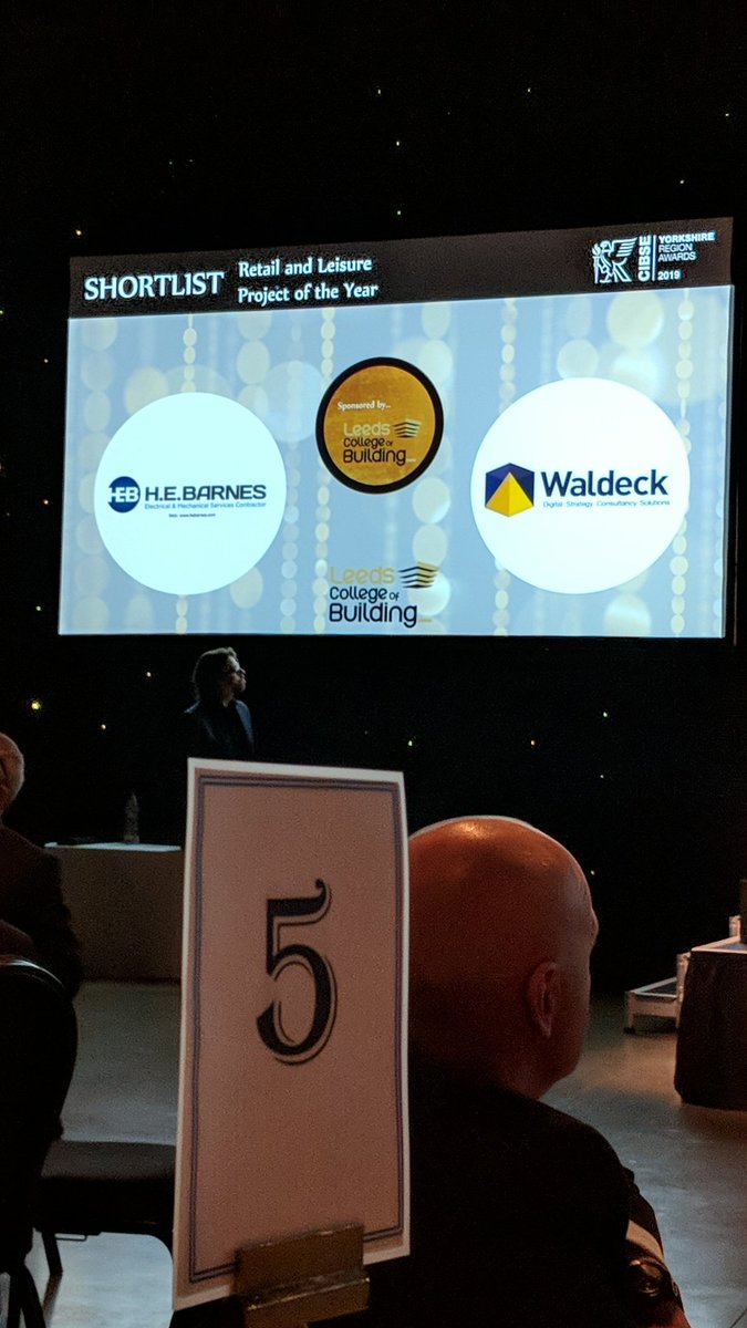 Next up it is the <a href="/WeAre_LCB/">Leeds College of Building</a> Retail and Leisure #CYA2019 Project of the Year Award.

@HE_Barnes with the Glass Works and <a href="/waldeckconsult/">Waldeck</a> winning with <a href="/IKEAUK/">IKEA UK</a> Greenwich - congratulations!