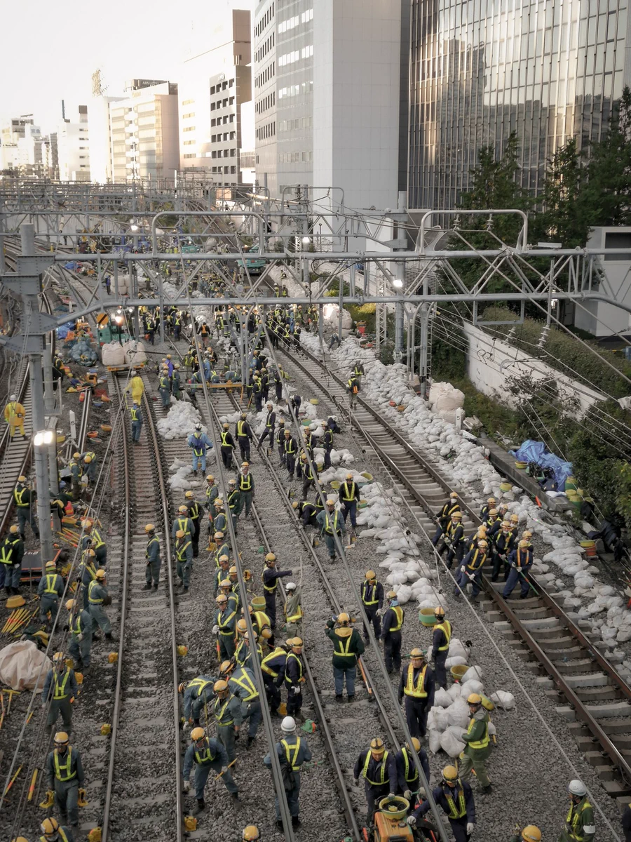 山手線と京浜東北線の切替工事現場がすごい事になってた！
