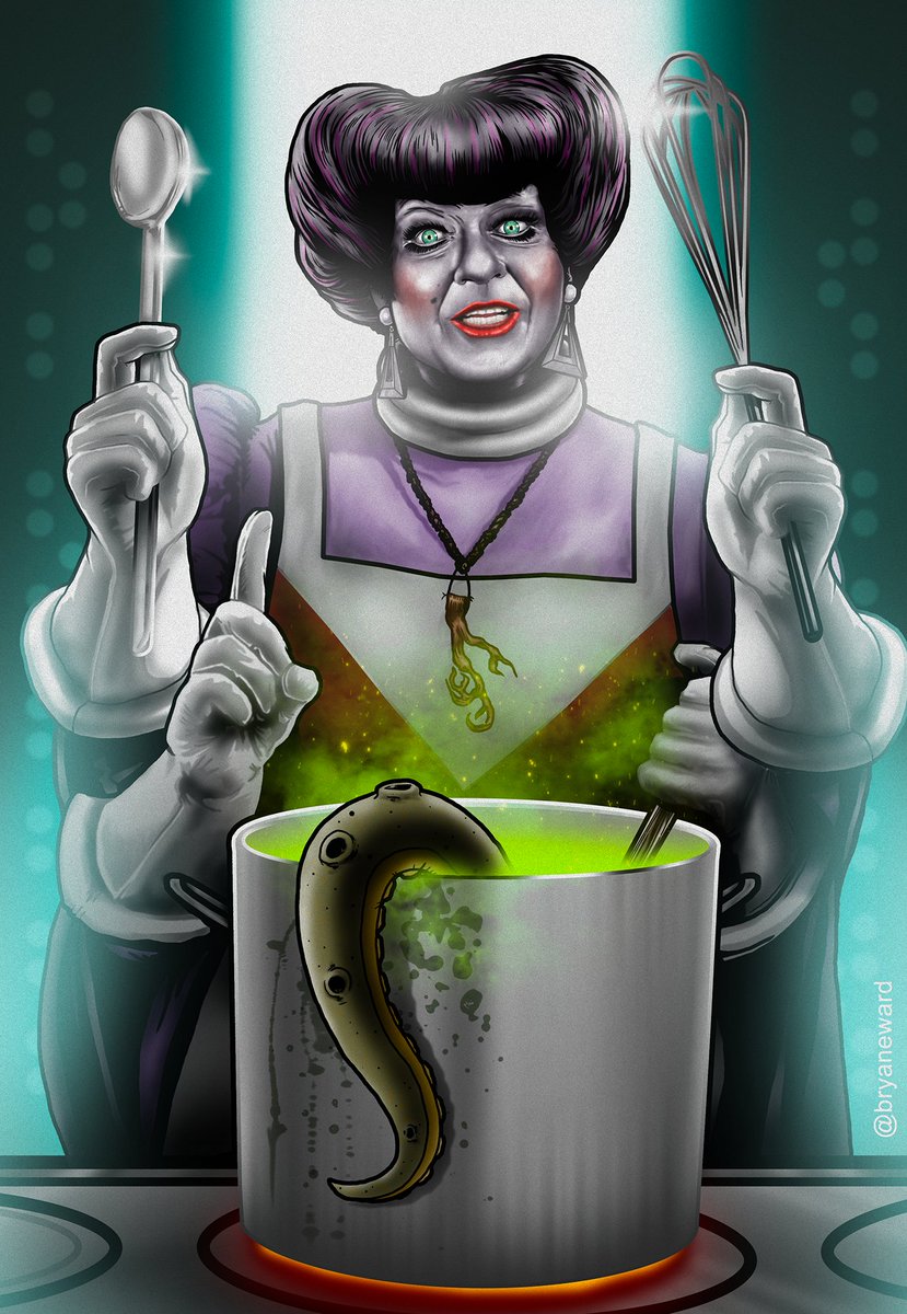 bryaneward's tweet photo. Life Day is coming up so my latest @starwars illustration is from the Holiday Special. #Gormaanda #starwars #StarWarsFanArt @Jon_Favreau 🤖👩🍳 https://t.co/FuH8AoAxPh
