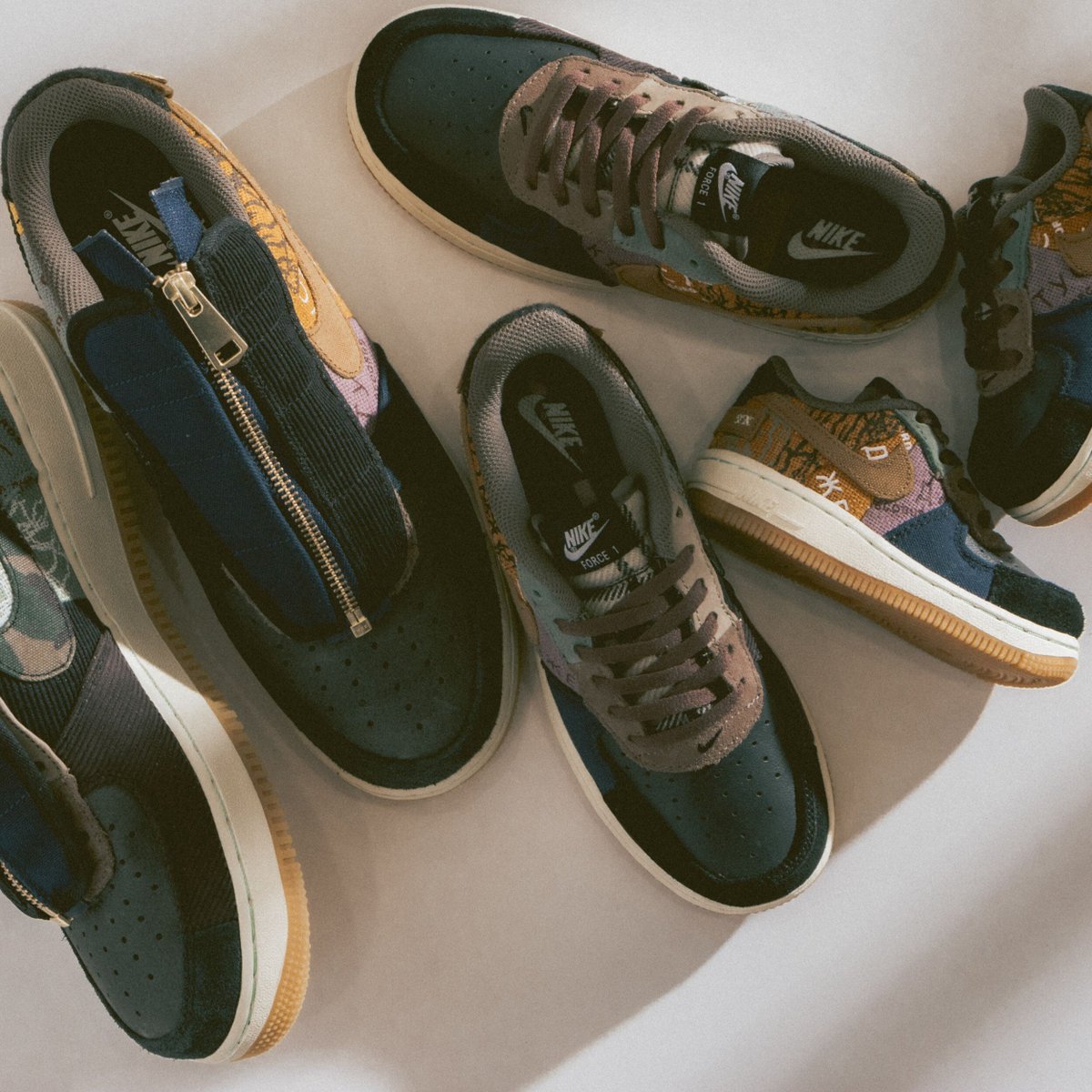 LIVESTOCKcanada's tweet photo. The Nike x Travis Scott Air Force 1 "Cactus Jack" drops in Pre-School (11C - 3Y) and Toddler (4C - 10C) sizing tomorrow, Nov 16th at all of our shops (FCFS). Online at https://t.co/Kx995Bv4gj later if pairs remain. The raffle for Men's sizes is now closed, thanks for entering. https://t.co/OnpxDPf2Ob