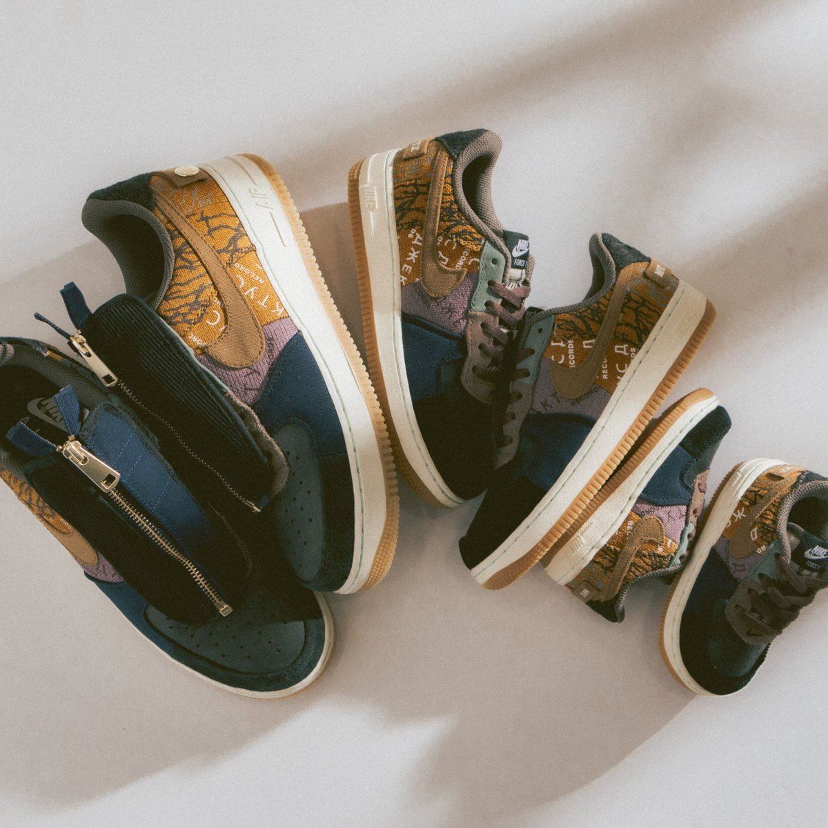 LIVESTOCKcanada's tweet photo. The Nike x Travis Scott Air Force 1 "Cactus Jack" drops in Pre-School (11C - 3Y) and Toddler (4C - 10C) sizing tomorrow, Nov 16th at all of our shops (FCFS). Online at https://t.co/Kx995Bv4gj later if pairs remain. The raffle for Men's sizes is now closed, thanks for entering. https://t.co/OnpxDPf2Ob