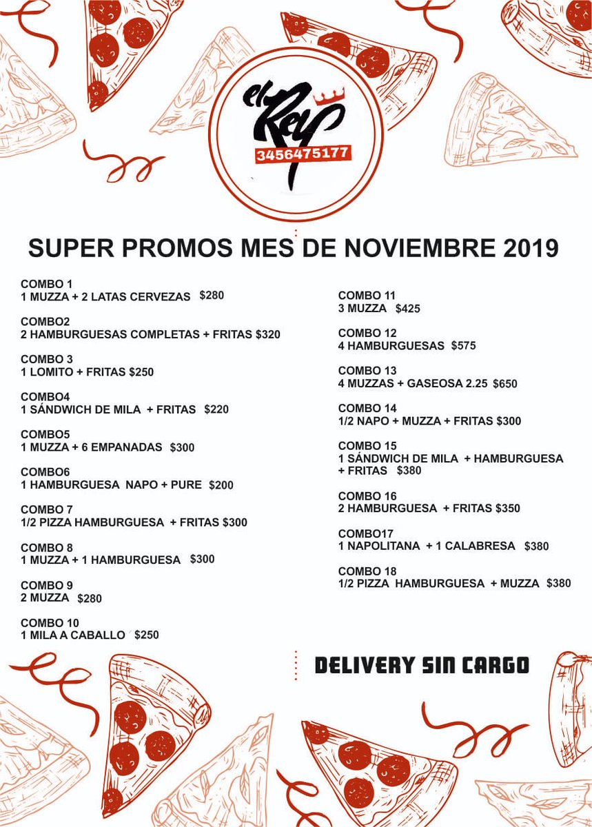 PizzeriaRey's tweet photo. #SuperPromos No te las Pierdas!
Finde xxl ❤🌭🍕🍟🍔🍗🥓✔
❤DELIVERY SIN CARGO 🔥 https://t.co/X3Xy0XoxlS