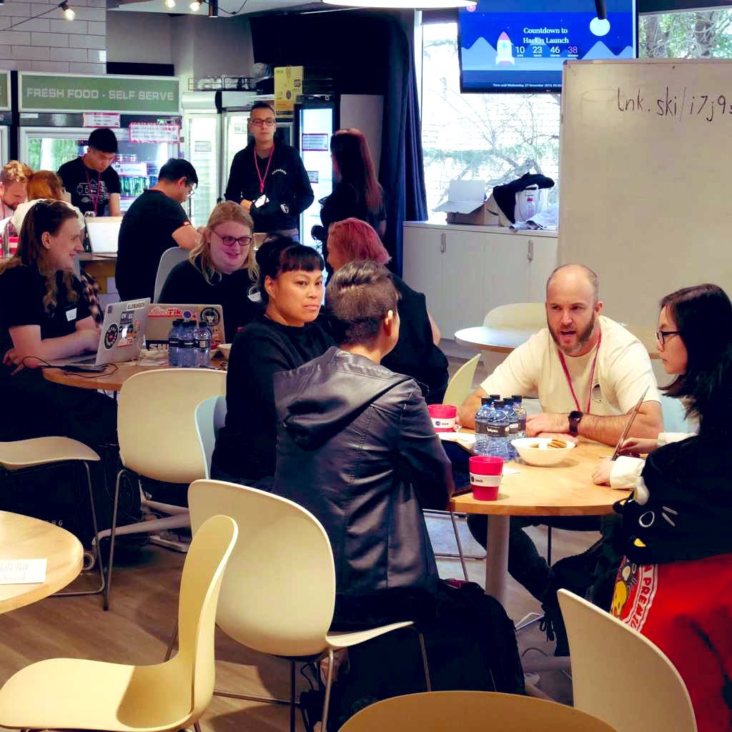 SEEK_Geek's tweet photo. .@DevOpsGirls cloud networking bootcamp has started here @ SEEK HQ &amp; we’re straight into it. No better way to spend a Sat. when you’re passionate about all things @awscloud 🤩 #DevOpsGirls #DevOps #womenintech https://t.co/SBVSl3Mxup