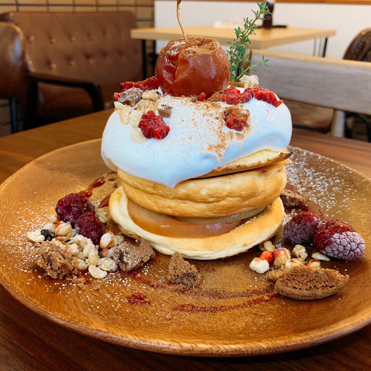 パンケーキカフェ マハロ Pancake Cafe Mahalo Pa Twitter りんごとクリームチーズのパンケーキ 藍住 昭和の両店舗で始まってます その他にも 鳴門金時パンケーキ 鳴門金時 の カップパンケーキ モンブランクリームとほうじ茶アイスの