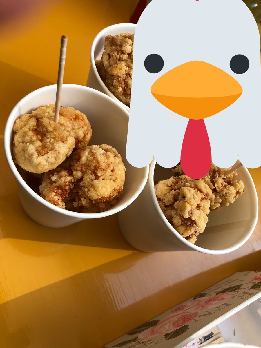 annulet2016's tweet photo. こんにちはAnnuletです！
今年はからあげを売ってます🐓
3個入りで200円に値下げしてますのでたくさんのご来店をお待ちしてます🙂
場所は駐車場あたりです！！ https://t.co/Fu2Qi3swYY
