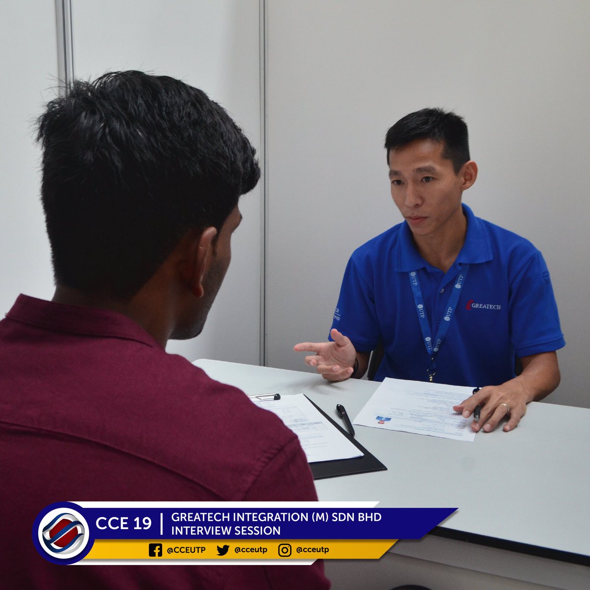 cceutp's tweet photo. 💻[GREATECH INTEGRATION INTERVIEW SESSION LIVE UPDATE]💻

Greatech Integration interview session is happening now at Seminar Room 1, Undercroft, UTP.

#CCE19 #CCEisHere #UnlockingTruePotential https://t.co/JTbl4hd5J7