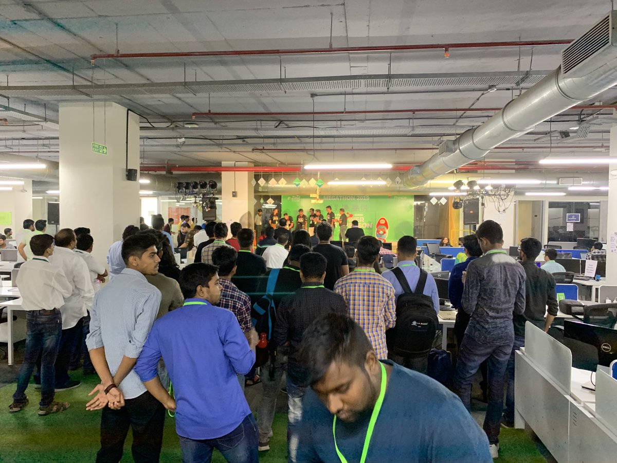 mandarthosar's tweet photo. RT ezest: RT mandarthosar: Formal inauguration of #Megathon2019 at ⁦ezest⁩! All the best to #HackathonPune and #StartupBootup participants!! https://t.co/3D6yflQavm