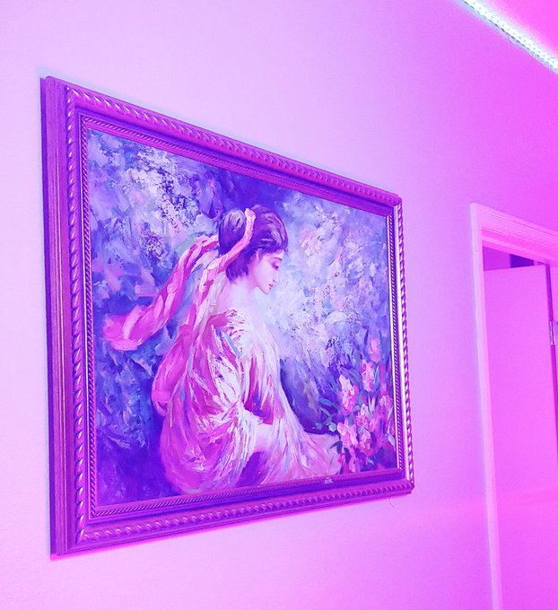 Got this one of a kind original work of art at a flea market for $80, did I do do well? https://t.co<a href="/tag/rainbow"class="tags"><span>#rainbow</span></a>