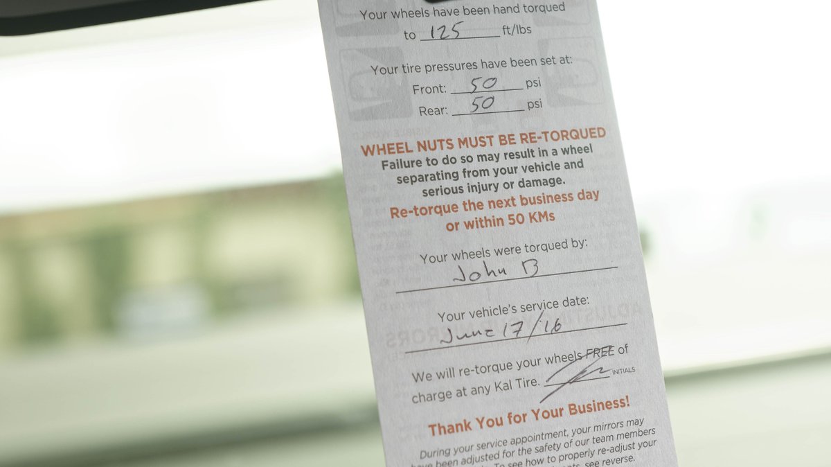 KalTire's tweet photo. Just had your winter tires installed? When you return the next day for your retorque, remember to have your wheel lock handy so we can get you on your way! #winterTires #retorqueReminder #keepYourWheelsOn https://t.co/4eV5UBGczT