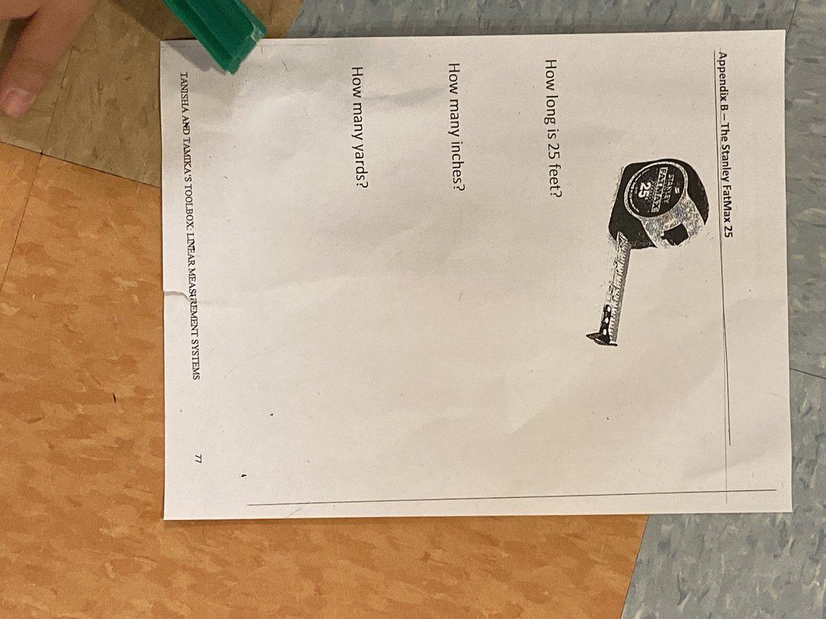 NickSiudela's tweet photo. A little guided discovery in math this week @frps_Letourneau ! Students using their #growthmindset while trying to create a 25 foot measuring tape to learn how different units of measure are related. #2ndgradeteacher #StudentEngagement #STEAM https://t.co/N9baAsGYhg