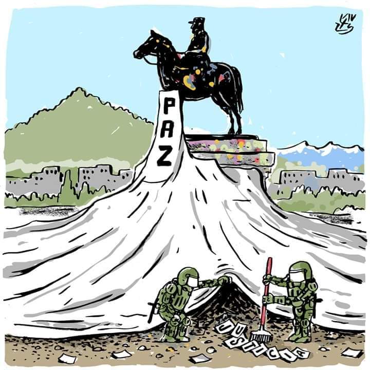 El_Ciudadano's tweet photo. Quieren barrer la justicia debajo de la alfombra, pero el pueblo vigila y no se cansa #enlasredes #Chiledespertó #justicia #asmableaconstituyente
Ilustración rescatada de las redes https://t.co/hGMZtU5FhA