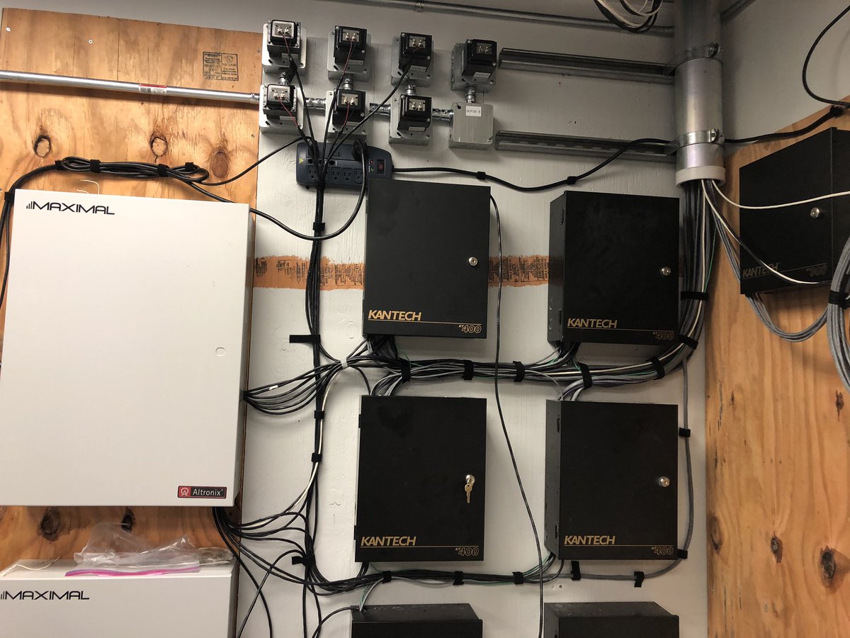 Today we successfully finished wiring a Kantech door access system and successfully passed inspections! Contact <a href="/Huston_Tech/">Huston Tech</a> for your door access security needs.